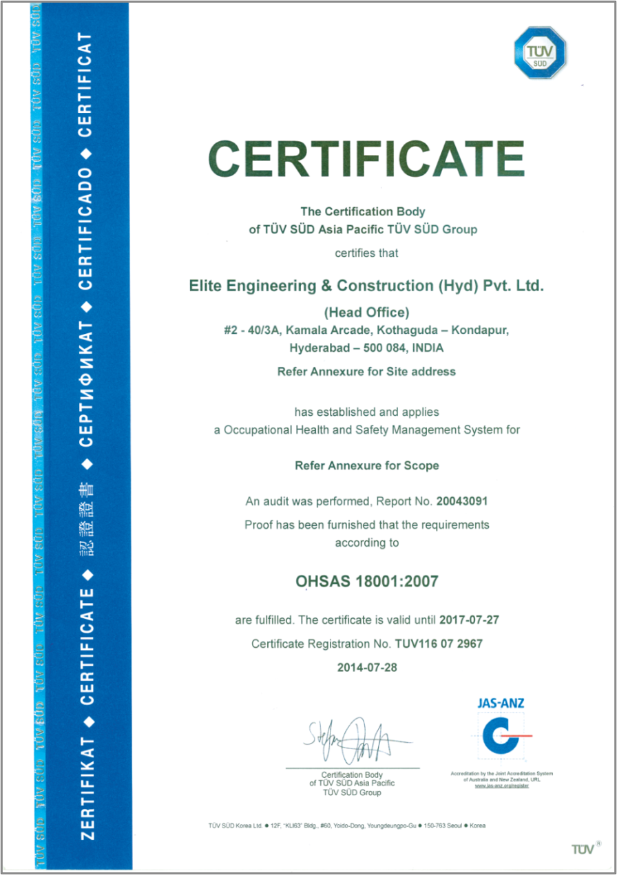EHS-certificate